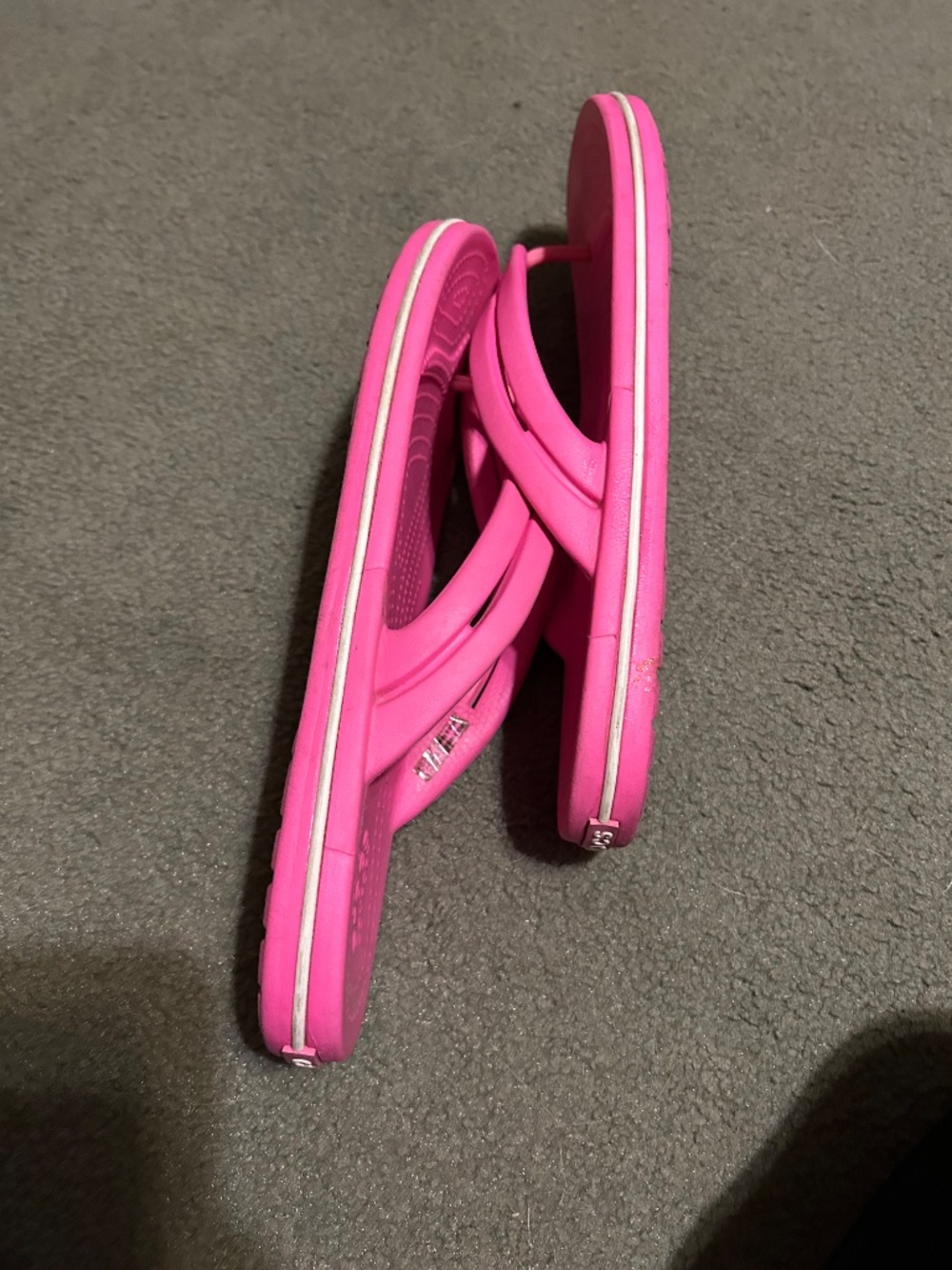 Crocs Hot Pink Flip Flops - Picture 4 of 7